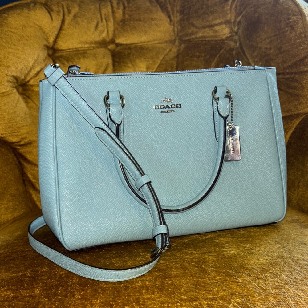 Coach Sky Blue Satchel Bag